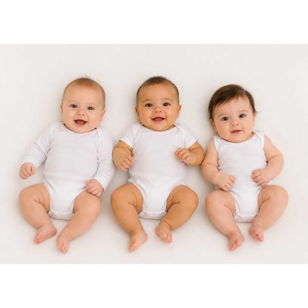 Kit 3 Bodys Bebê Menino menina Body Infantil Roupa de Bebê Canelado 100% Algodão Premium