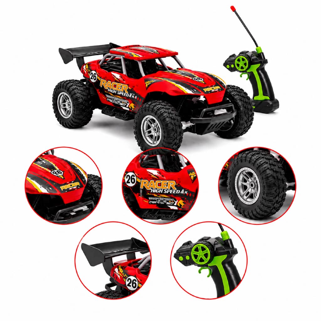 Carrinho de Controle Remoto Recarregável Drift Rally 4x4 Carro RC Infantil Off Road Velocidade Brinquedo