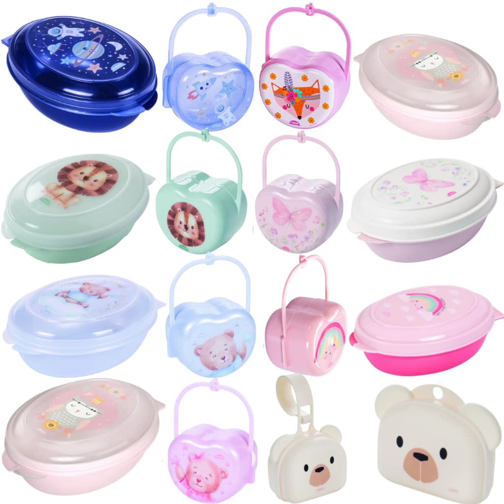 Kit Bebê Porta Chupeta e Saboneteira Infantil Menino Menina - Plasútil
