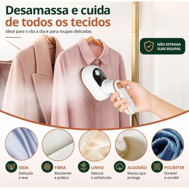 Ferro de Passar a Vapor Portátil: Suas Roupas Impecáveis - Mini Ferro