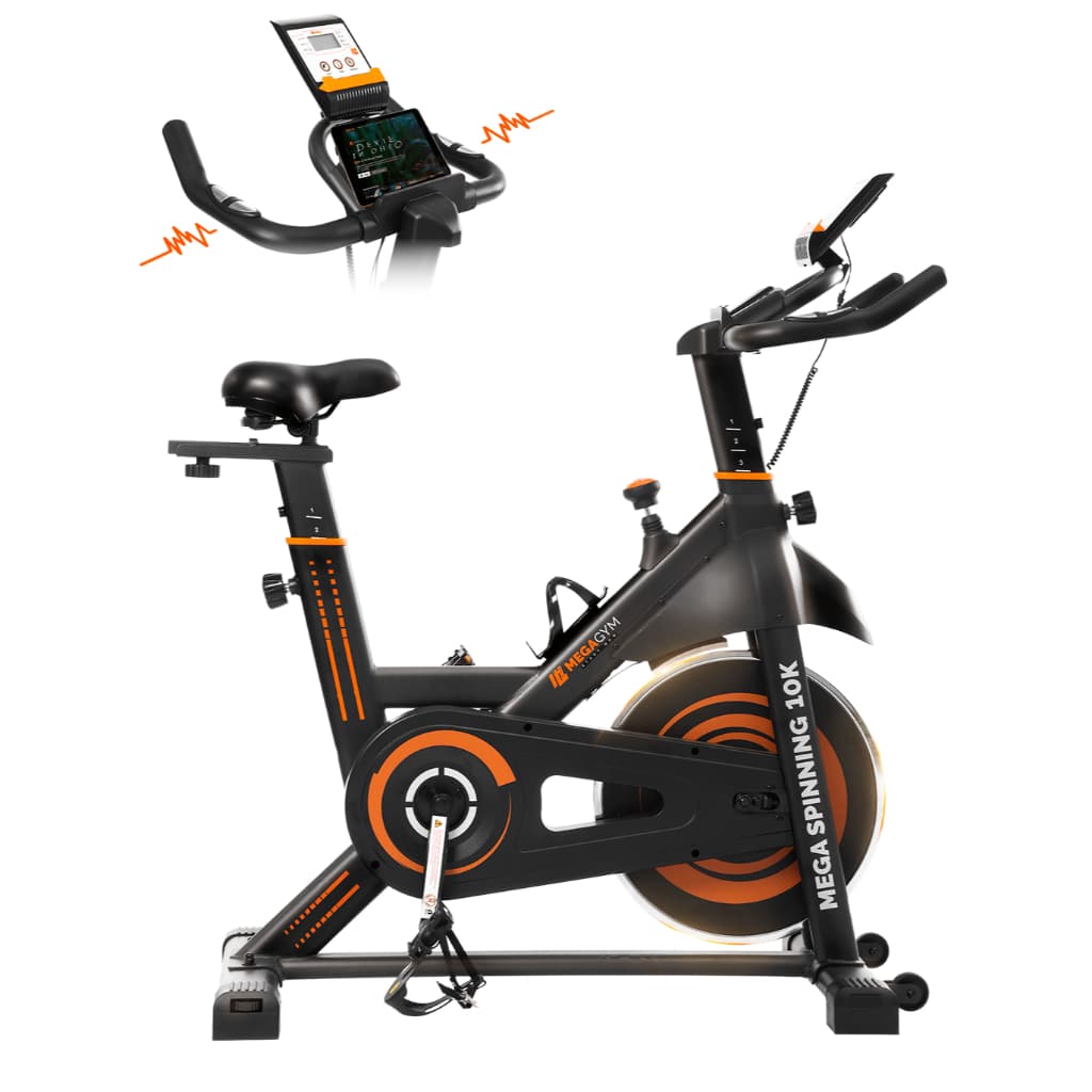 Bicicleta Ergométrica Spinning Roda De Inércia De 10kg Suporta 140kg Mecânica MegaGym