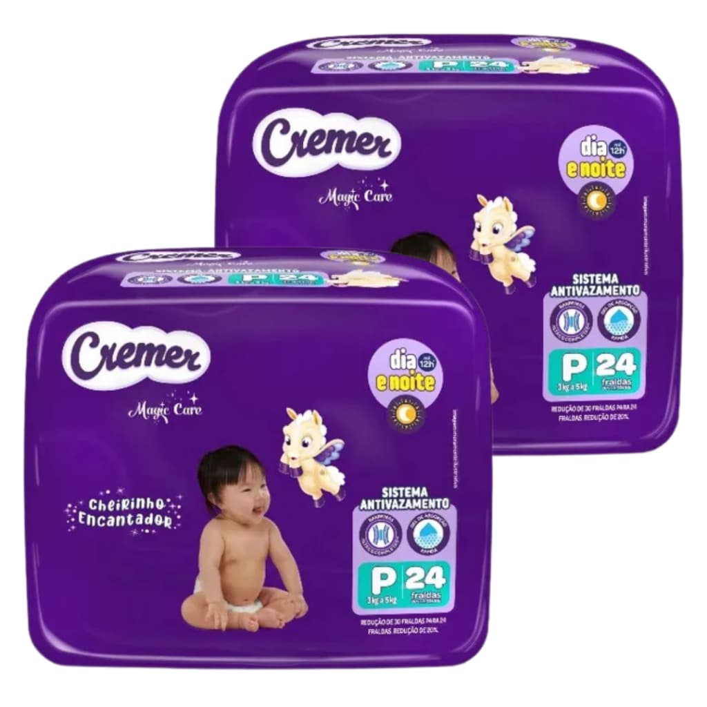 Fralda Descartável na Promoção Kit com 2 Pacotes Cremer Magic Care Jumbinho - Todos os tamanhos