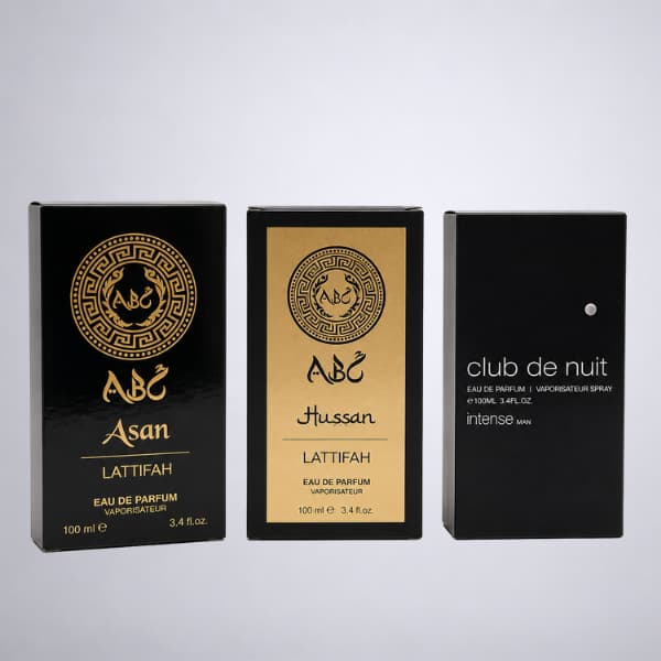Kit 3 Perfumes Árabes Assan + Hussan + Club Nuit 100ml Masculino Importado Sofisticado Marcante