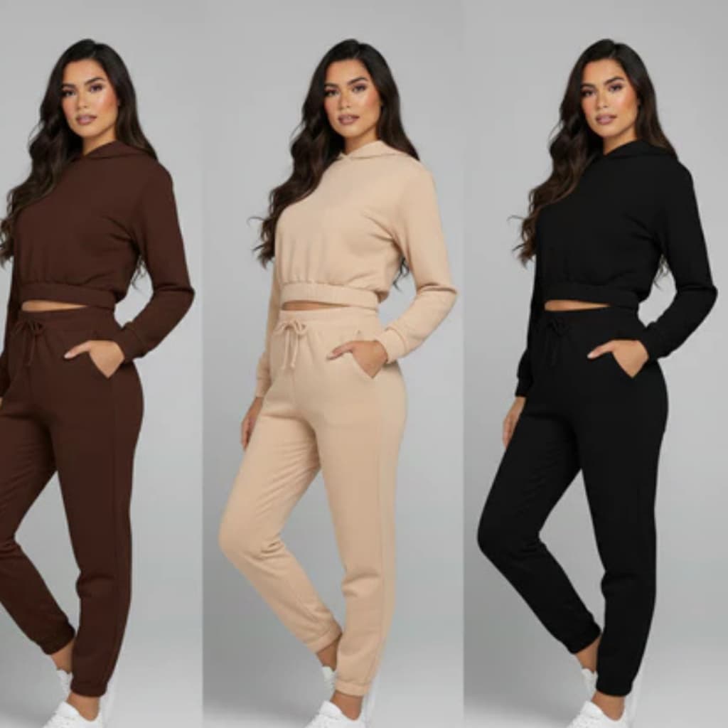 Conjunto Moletom-Calça Jogger com Blusa com Capuz