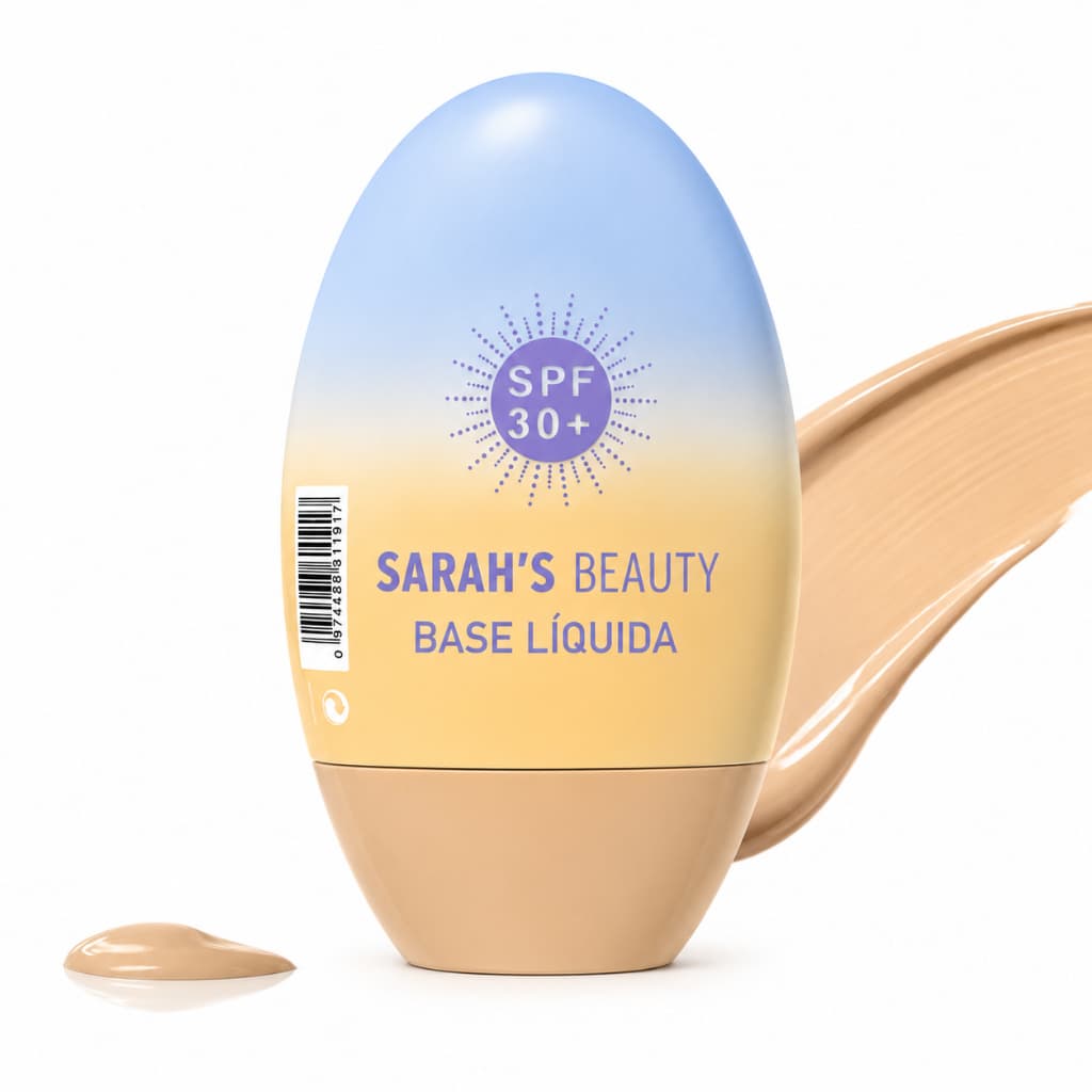MAQUIAGEM BASE LIQUIDA COM PROTETOR SOLAR FATOR 30 VARIOS TOM DE PELE DO 1 AO 6