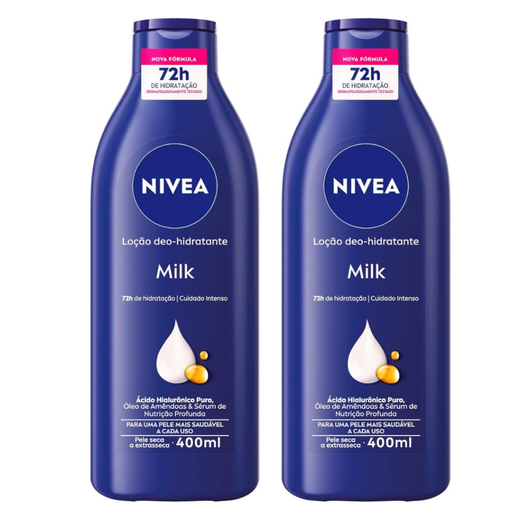 Kit Hidratante Nivea Milk 400ml cada - 02 unidades