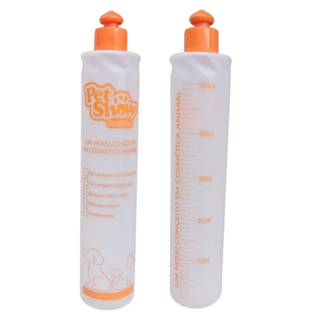 Frasco Almotolia Aplicador Para Diluir Shampoo e Condicionador Pet 500ml Banho e Tosa Pet Show