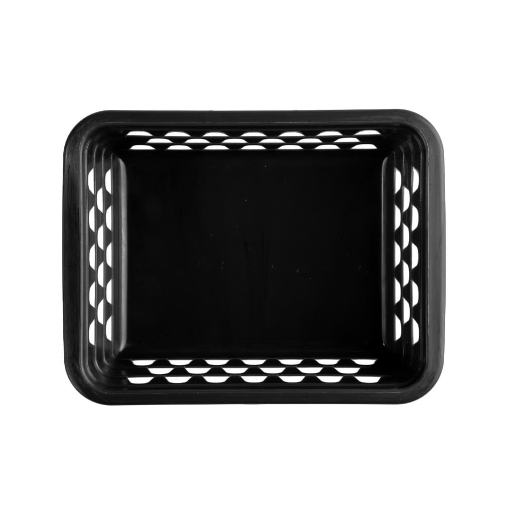 Kit 10 Cestos Organizadores Plástico Preto 16x12x6 cm Multiuso Gaveta Banheiro Cozinha