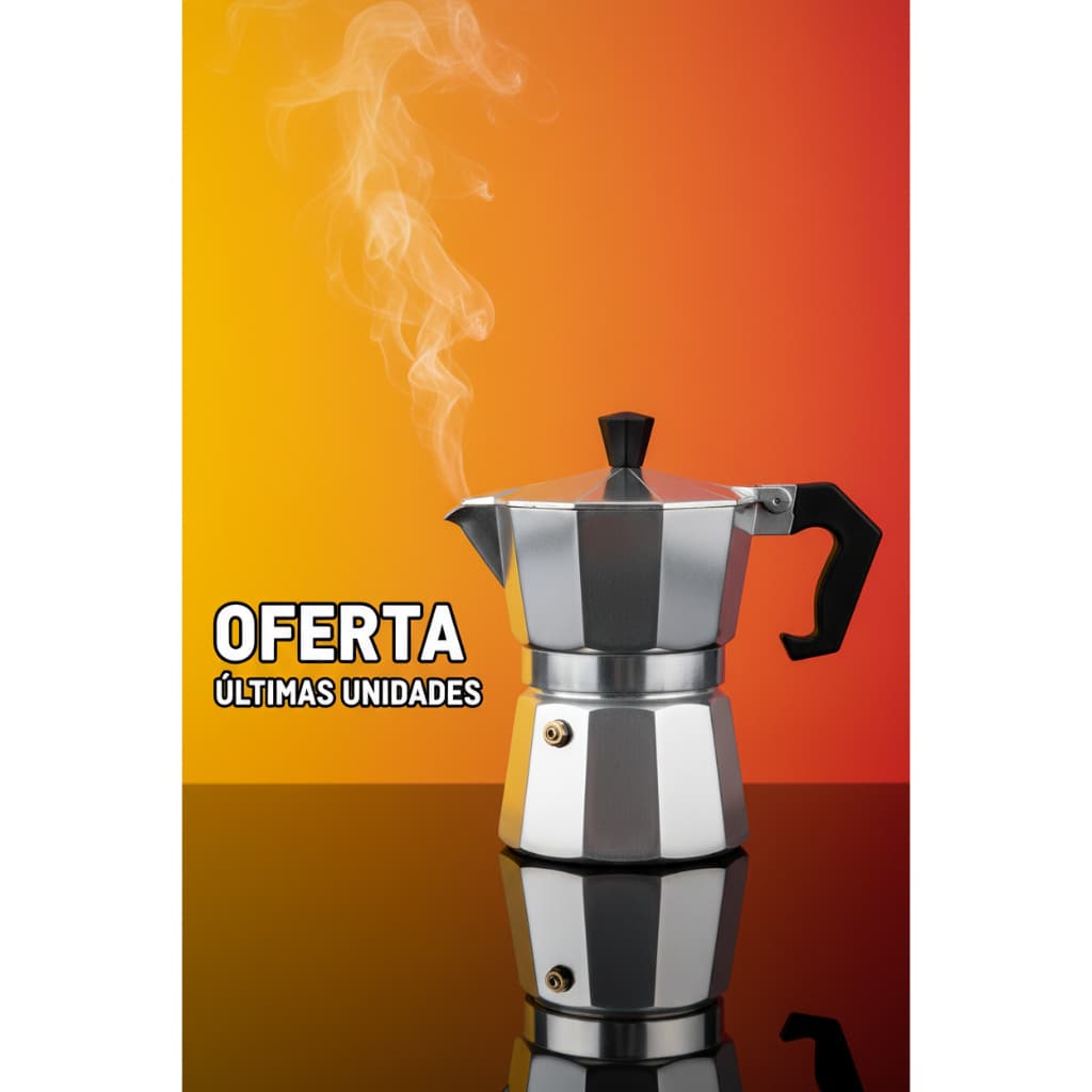 Cafeteira Italiana Inox 3 Xícaras cafe expresso