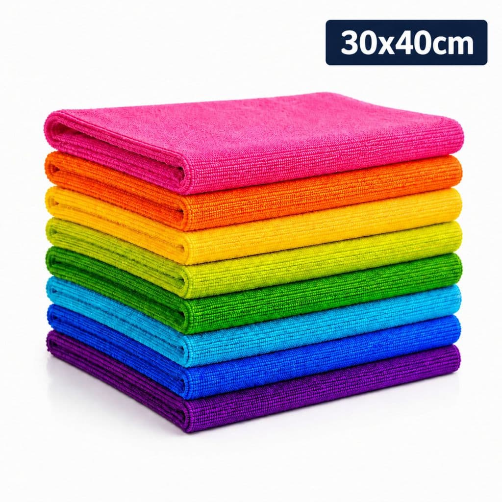 Kit 10 Pano Microfibra Flanela Limpeza 30x40cm Multiuso Sem Costura Carro Vidro Cozinha