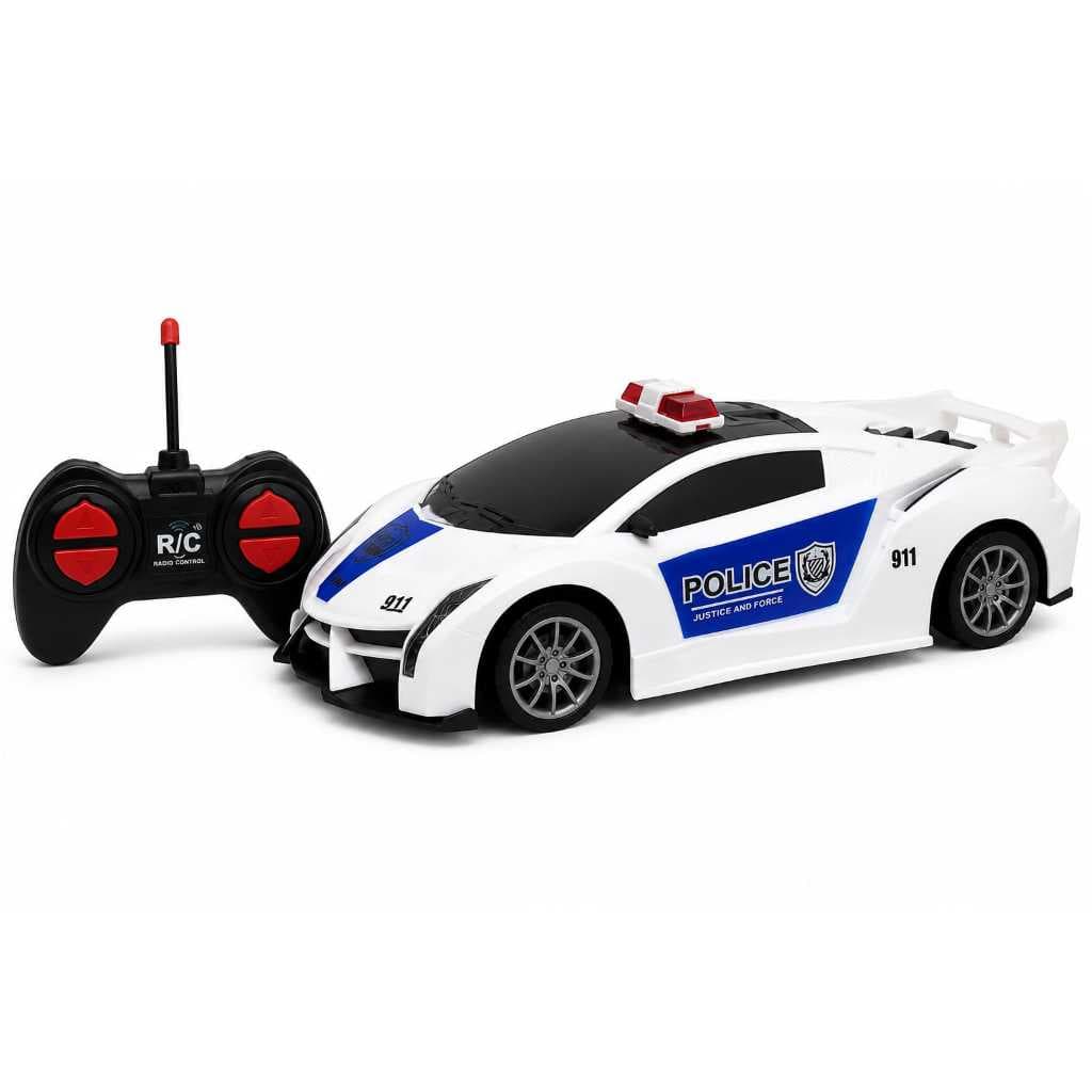 Carrinho de controle remoto Polícia com LED
