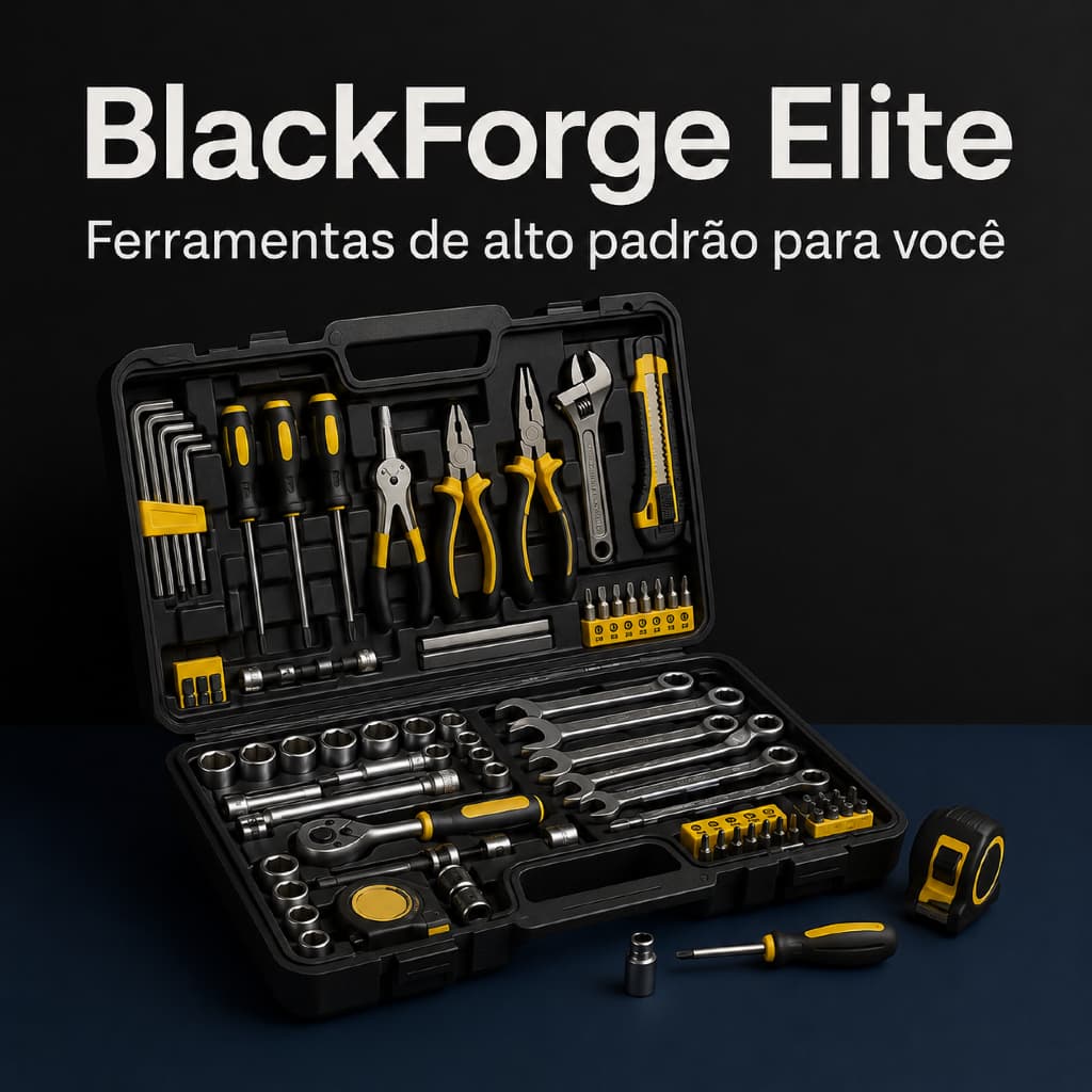 Kit Ferramentas 200 Peças Profissional com Maleta | Jogo de Ferramentas Completo em Aço BlackForge Elite