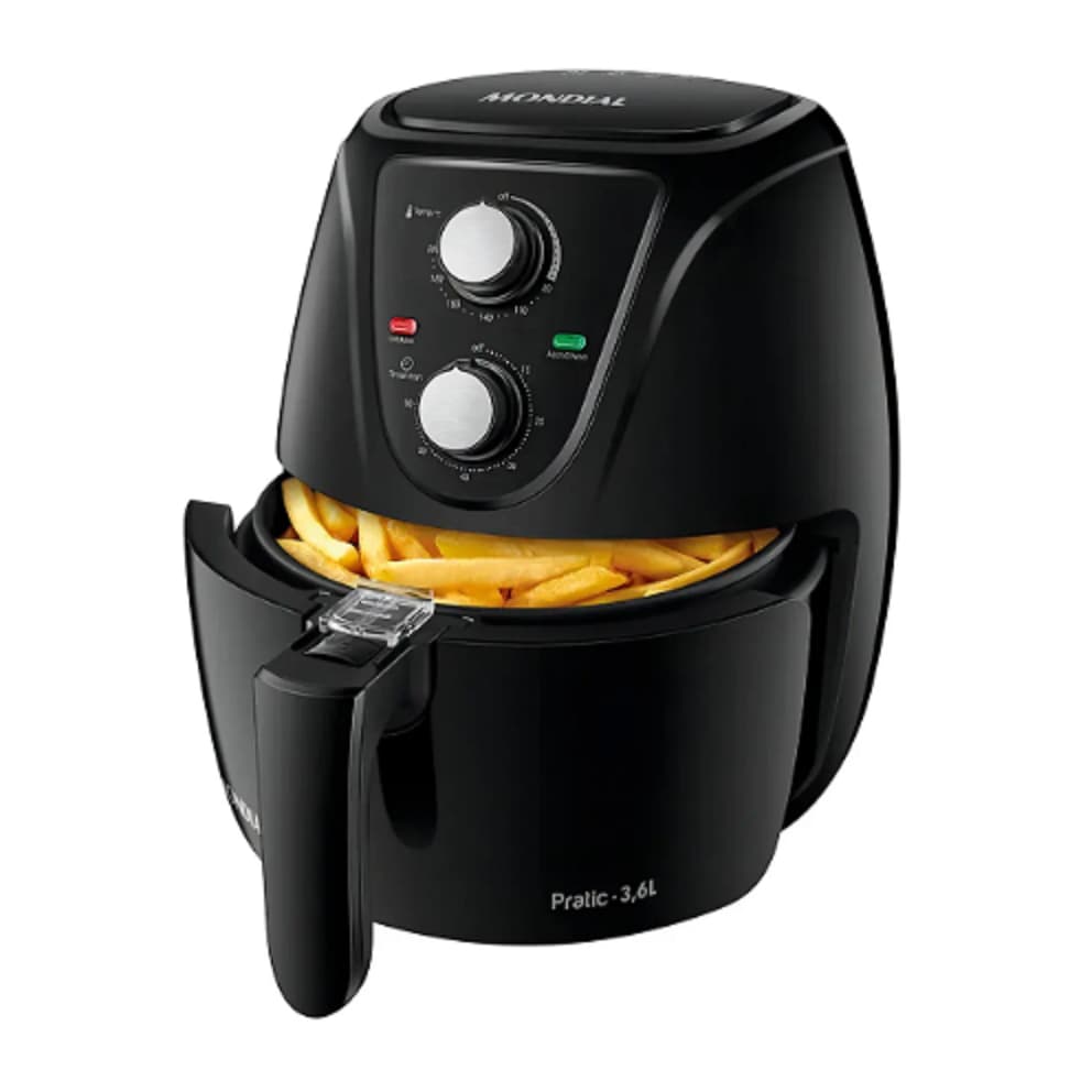 Fritadeira Sem Óleo Air Fryer Pratic 3,6L Mondial Preto 1500W 220V