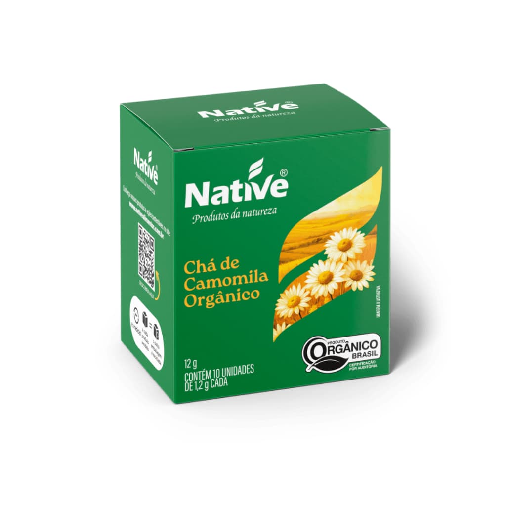 Chá De Camomila Orgânico Native 10 Sachês 12g