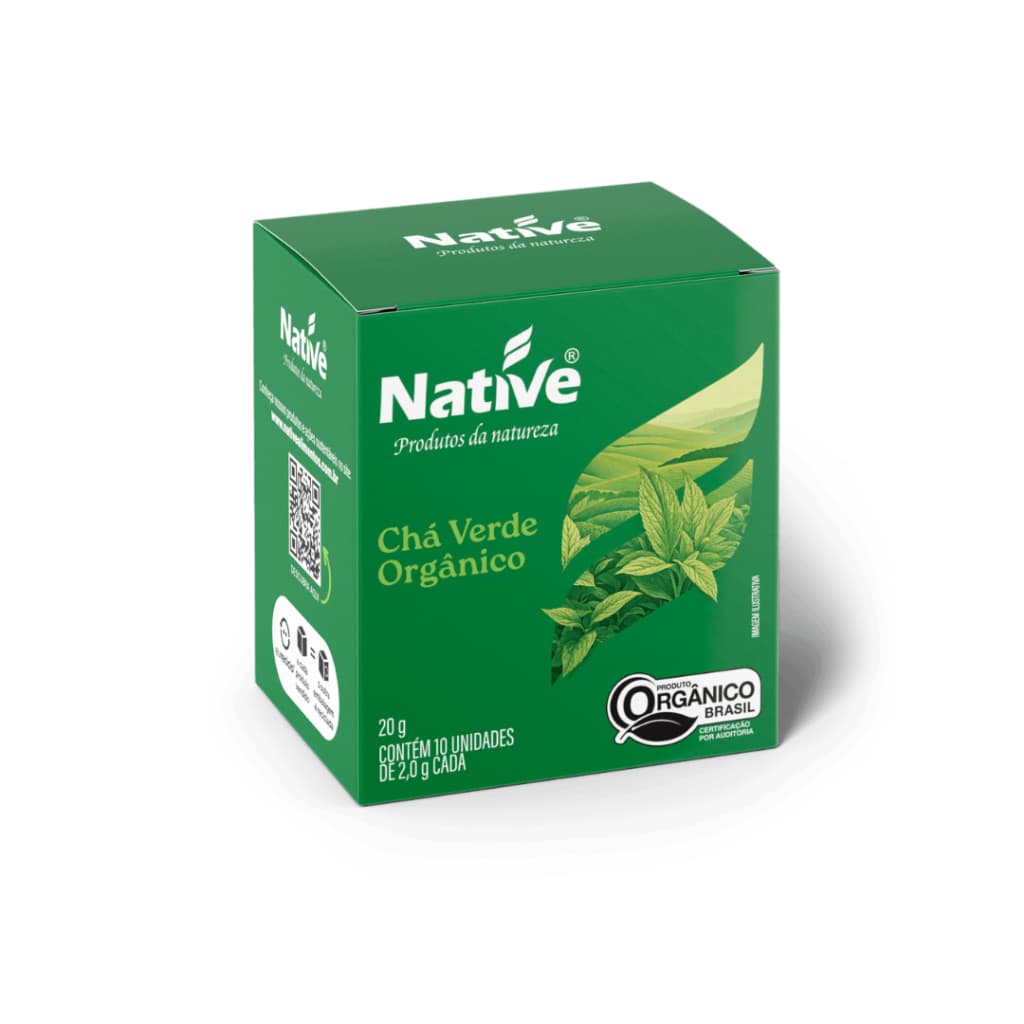 Chá Verde Orgânico Native Com 10 Sachês 20g