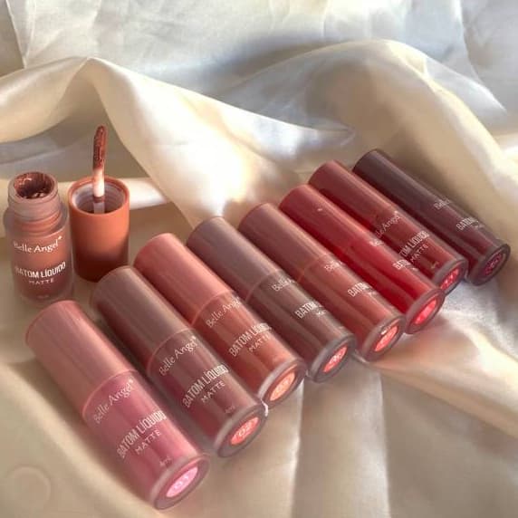 Belle Angel Batom Liquido Matte | Alta Pigmentação, Longa Duração, Toque Aveludada, a Prova d'agua