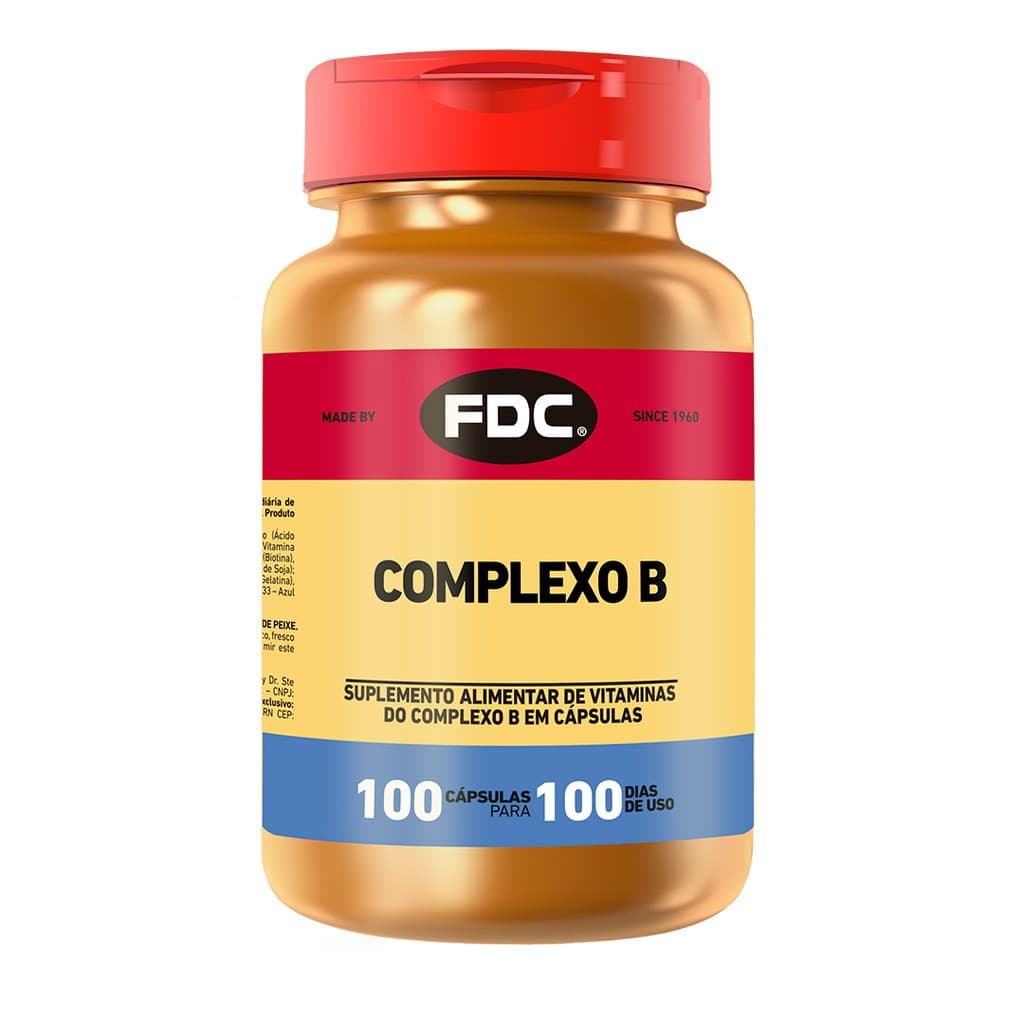 Vitamina B12 Complexo B 100 Cápsulas 8 Vitaminas do Complexo B Suplemento Energia FDC Importado USA
