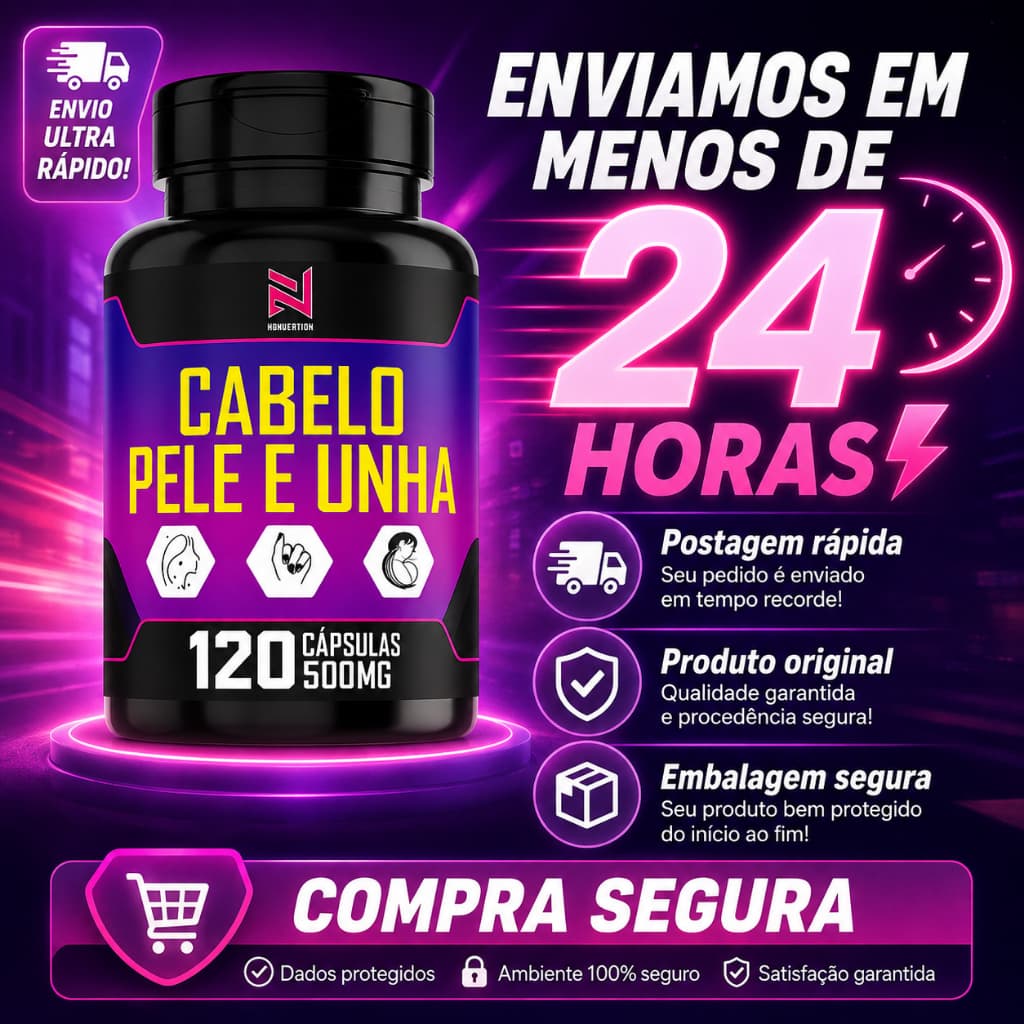 Biotina Vitamina B7 Capilar Cabelo Pele Unhas Complexo B Zinco Selênio Cromo 60 Cápsulas Suplemento