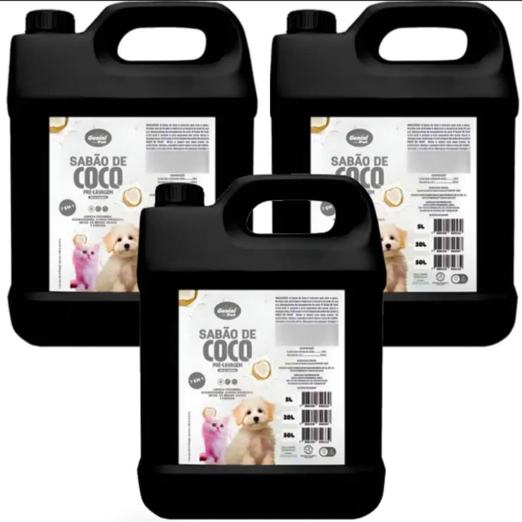 Kit Shampoo Pré Lavagem Limpeza profunda Para Caes e Gatos Pré Shampoo Banho Profissional 5 Litros