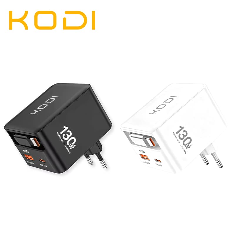 Carregador Super Rápido 130W PD QC Cabo Extensível Tomadas UE EUA UK Todos Protocolos Celular A3
