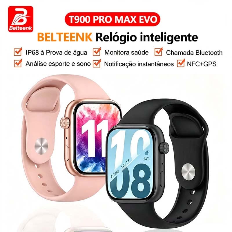 relógio smartwatch Unisex 2026 Novo T900 Watch 11 NFC/GPS Chamada Bluetooth IP68 à Prova de água Uso contínuo:3 a 5 dias