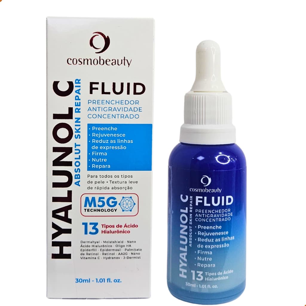 Hyalunol C Fluído Facial Com Vitamina C e Ácido Hialurônico Cosmobeauty