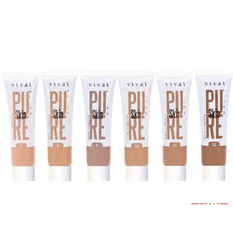 Base Líquida Matte Pure Skin Vivai - 30ml