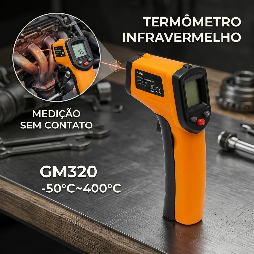 Termômetro Infravermelho Digital Laser Medidor Temperatura Forno Freezer Culinário