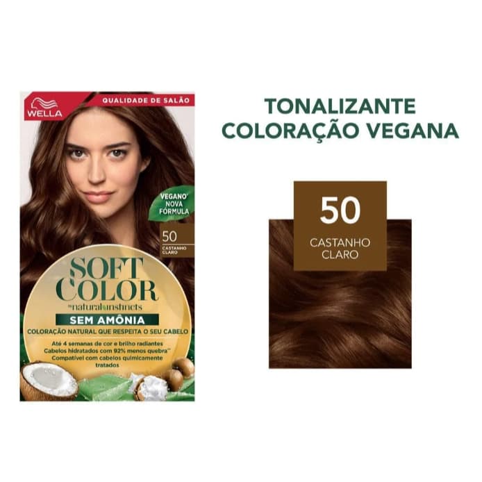 Tinta de Cabelo Soft Color Castanho Claro 50