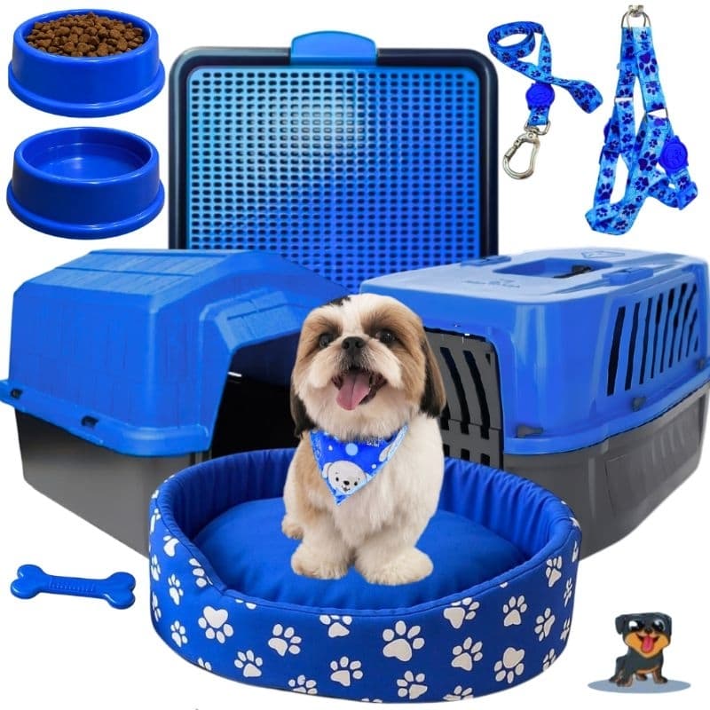Kit Cachorro Completo Cama Pet Pequeno Porte N1