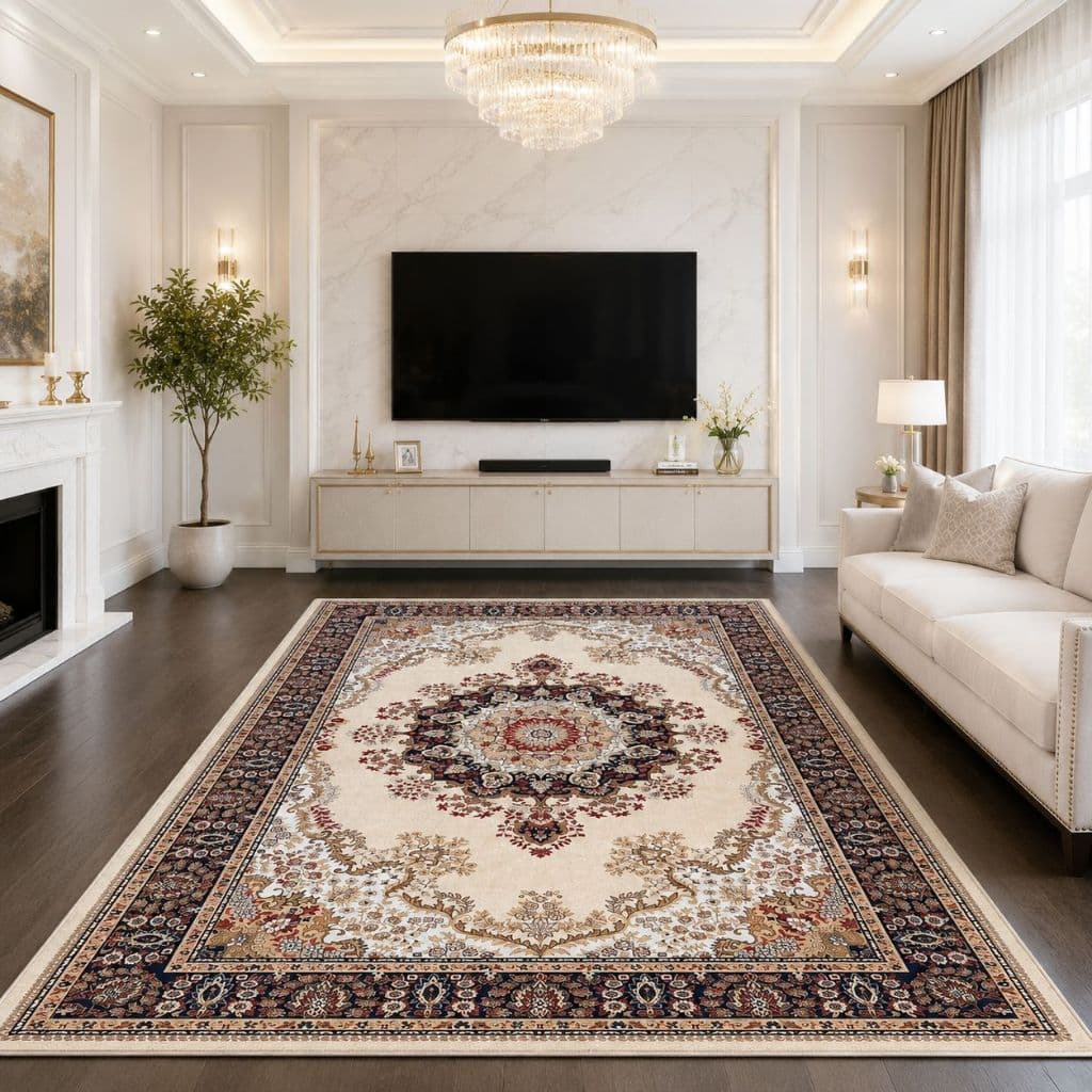 Tapete 2,00x1,40 Sala Belga Macio Antiderrapante Luxo Floral Liso Aveludado Itália Promoção