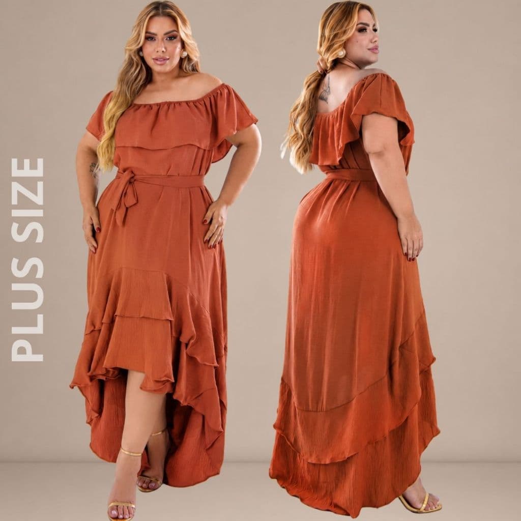 Vestido Longo Vestido Mullet Plus Size Moda MaiorCiganinha Ombro a ombro, cauda de peixe, para casamentos,festas,eventos