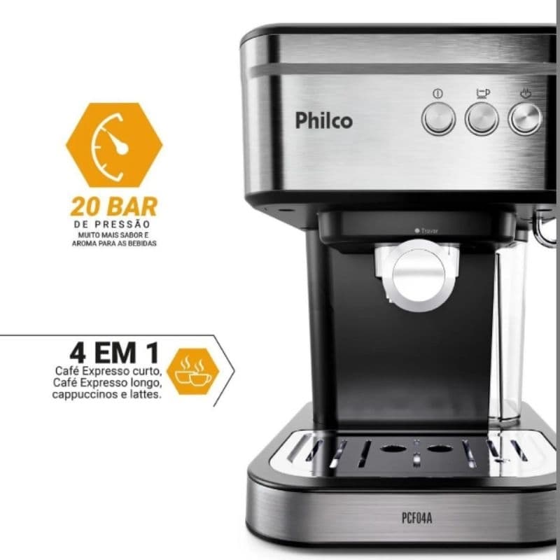Cafeteira Expresso Philco 1,2L 20 Bar 950W PCF04A (127v)