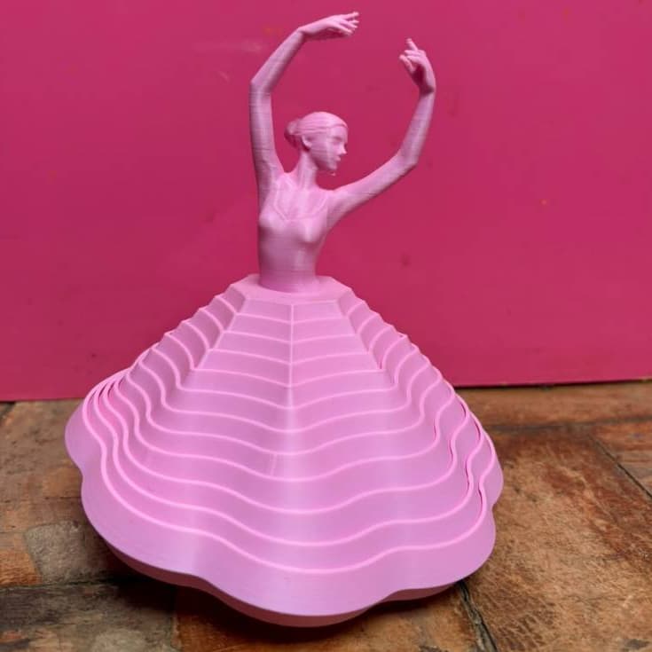 BAILARINA ARTICULADA 3D - BONECA DECORATIVA, COLECIONÁVEL E PRESENTE
