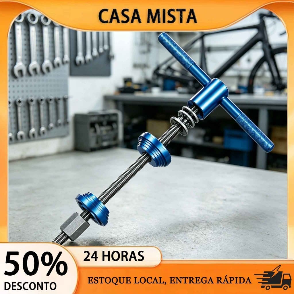 Ferramenta Prensa para Caixa de Direção Bicicleta, Instalador de Eixo Central Bike Profissional
