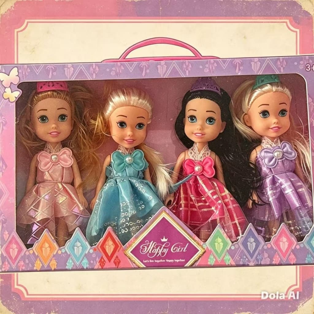 Boneca Happy articulada de princesa para brincar de fazde conta