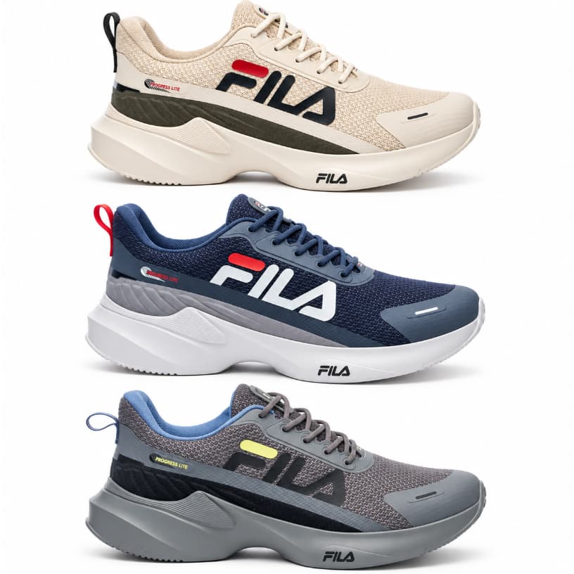Tênis Fila Progress Lite Masculino Corrida Esportivo Oferta