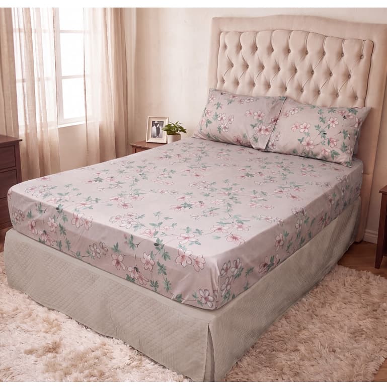 Jogo De Cama Casal Padrão 3 Peças Micropercal Com Elástico Estampado Uso Diário Prático Jogo De Lençol