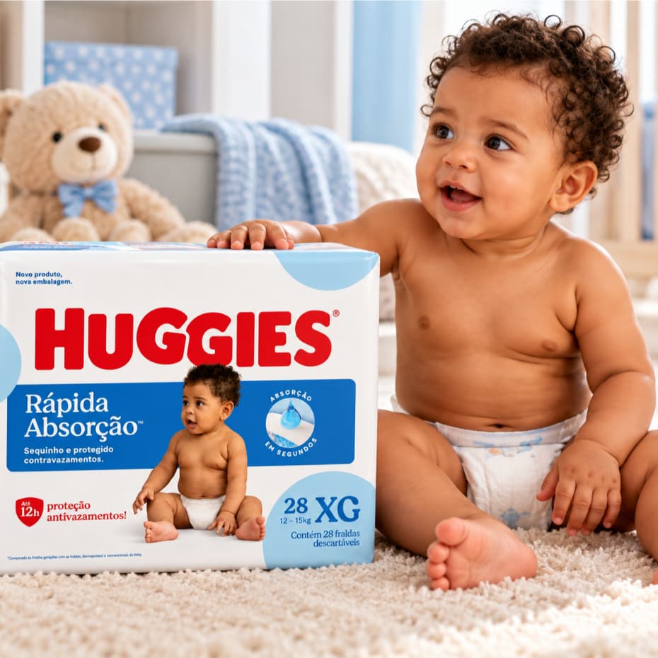 Fraldas Huggies Tripla Proteção Xg 28 Unidades