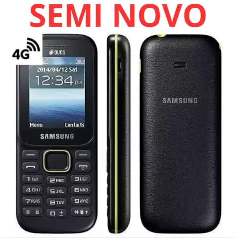 (SEMI NOVO) Celular Samsung SM- B315E 4G Simples Para Idosos Ou Rural Dual Sim Preto