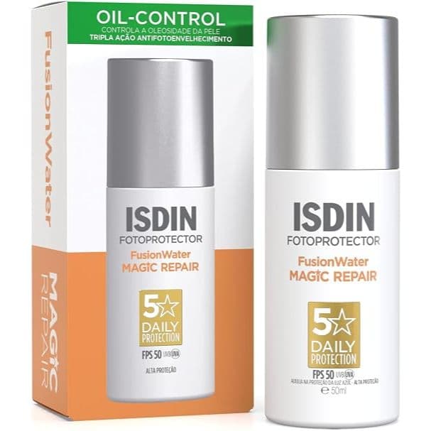ISDIN Protetor Solar Facial Anti-Idade Fusion Water Magic Repair 5 Stars FPS 50-50ml