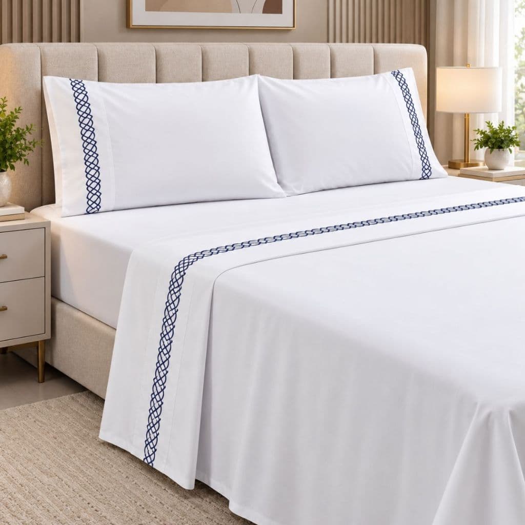 Jogo de Cama Casal 4 Peças Rozac | Kit de Cama Completo com Lençol e Fronhas | Confortável, Macio e Elegante