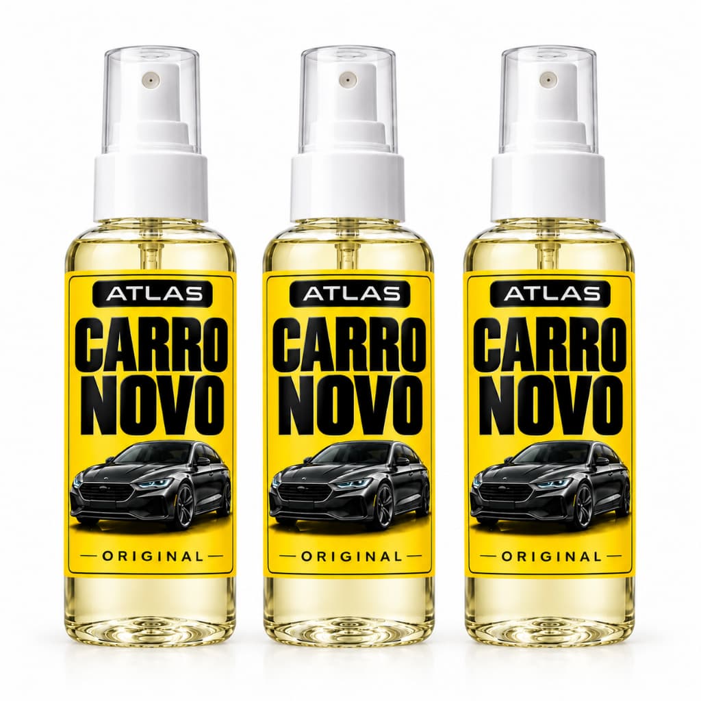 KIT 3 Aromatizante Automotivo Carro Novo Cheirinho Spray 60ml Perfume Para Carro Duradouro