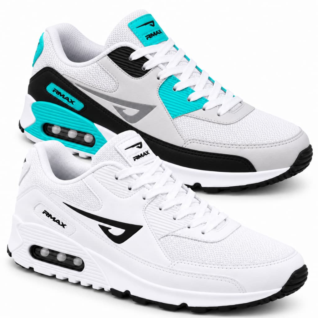 Kit 2 Pares Tênis Masculino Mizon Air RMax 90 Esportivo Leve e Confortável para Academia