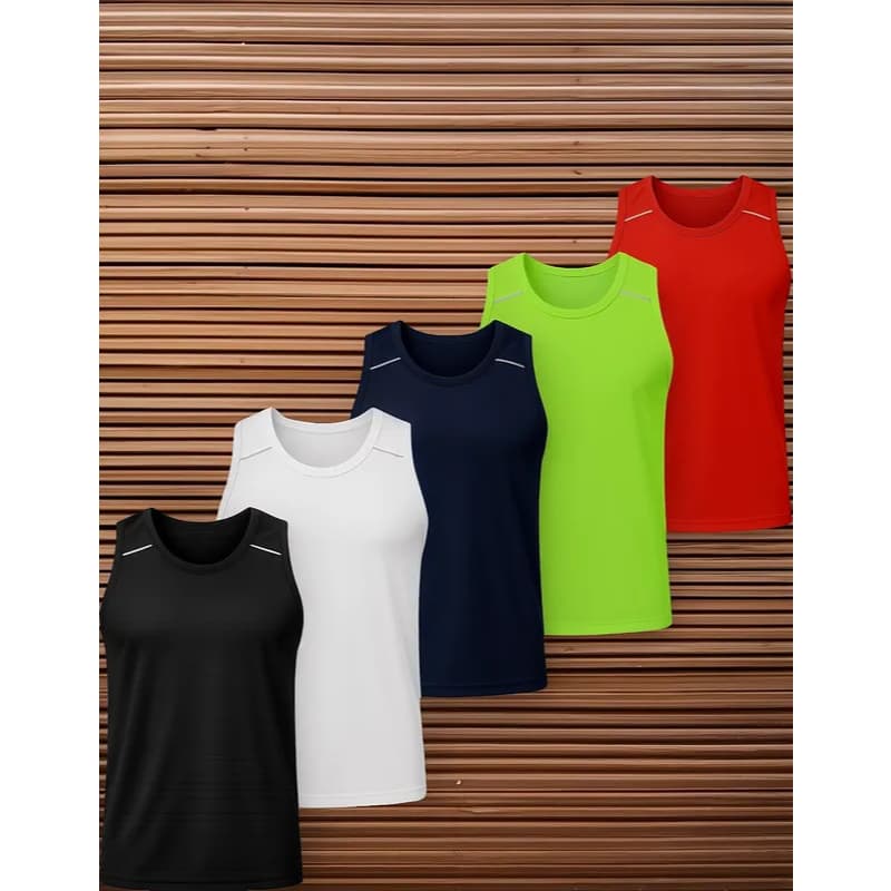 KIT 4 Regatas Masculina Dry Camisa Básica Treino Academia Treino Musculação Corrida Bike Nao Amassa
