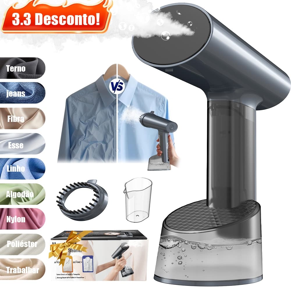 Vaporizador Portátil de Roupas 1500W Home Vaporizador 250ML Vapor Vertical E Horizontal, Passadeira A Vapor Portatil