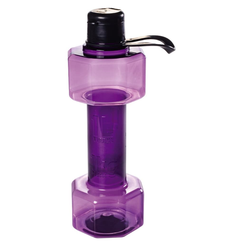 Garrafa Com Alça Plástica De Academia Halter Fitness 1 Litro Exercício Esporte Squeeze Plasutil