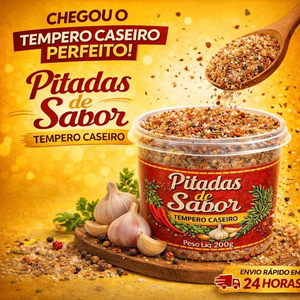 Tempero Completo Caseiro Alho e Sal – Tempero Natural Multiuso Para Carnes Churrasco e Cozinha