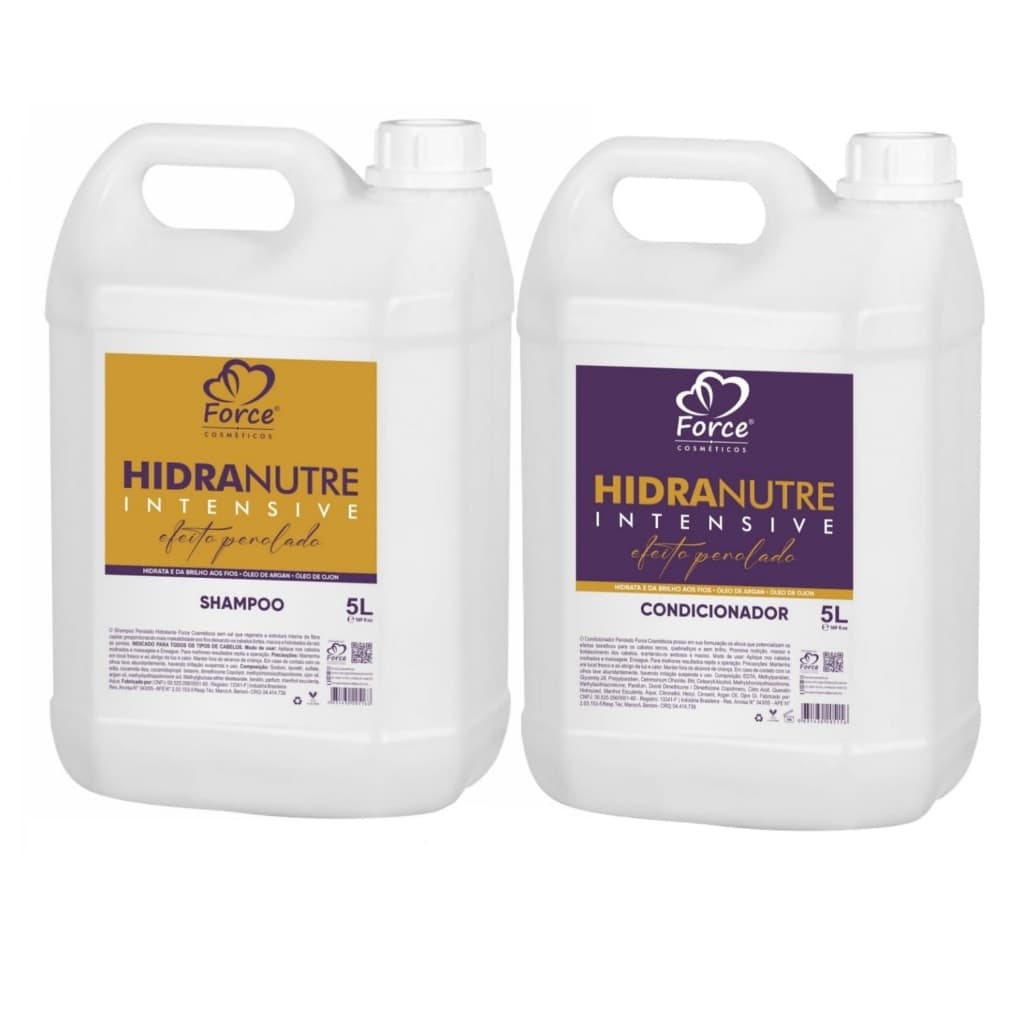 Force Cosméticos Kit Profissional Shampoo e Condicionador Perolado Hidratante Capilar 5 Litros