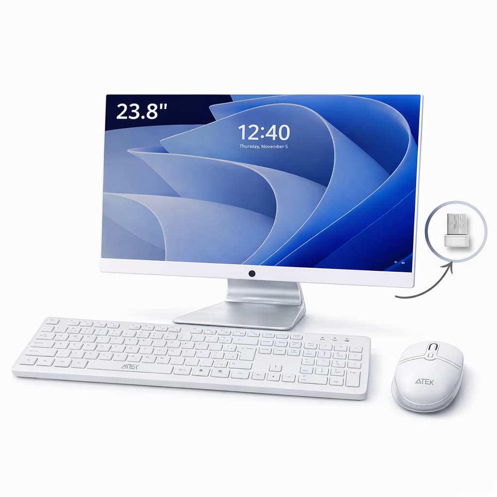 Computador All-in-One 23,8" Full HD Intel Core i5 8GB RAM 512GB SSD com Webcam Teclado e Mouse